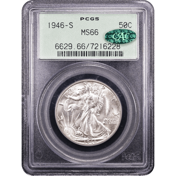 1946-S Walking Liberty Half Dollar (50c) OGH Obverse Slab Image