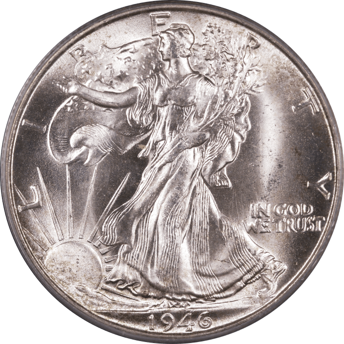 1946-S Walking Liberty Half Dollar (50c) OGH Obverse Image