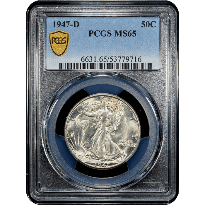 1947-D Walking Liberty Half Dollar (50c) SLAB Image