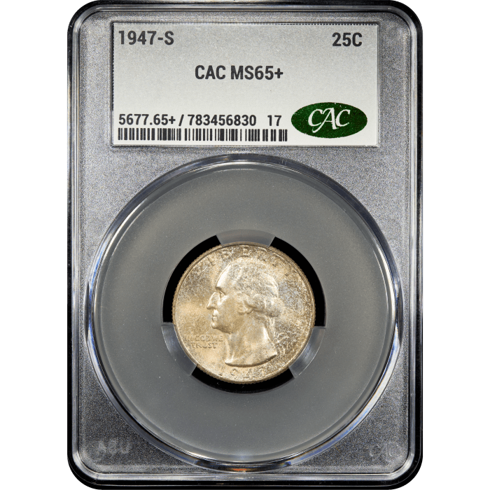 1947-S Washington Quarter (25c) SLAB Image