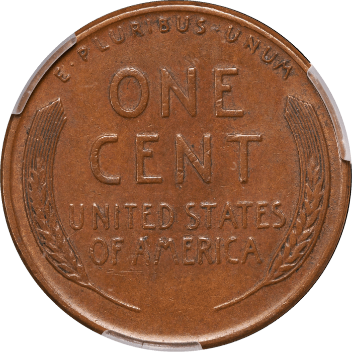 1955 Doubled Die Lincoln Cent (1c) Reverse Image