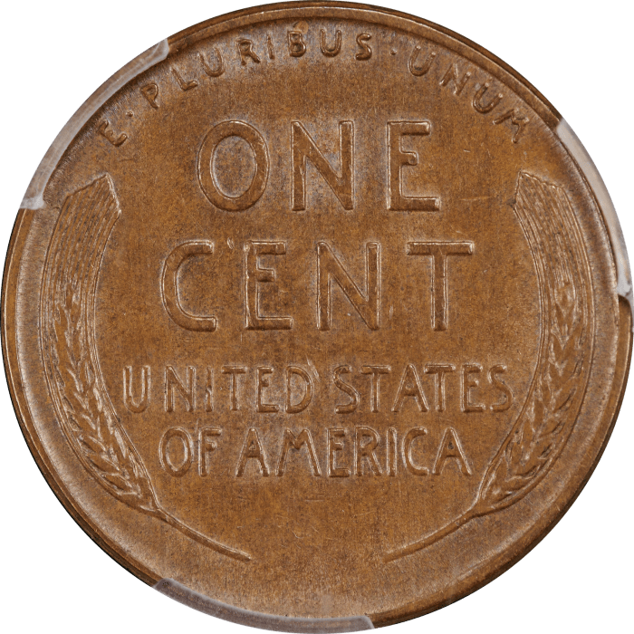 1955 Doubled Die Lincoln Cent (1c) Reverse Image
