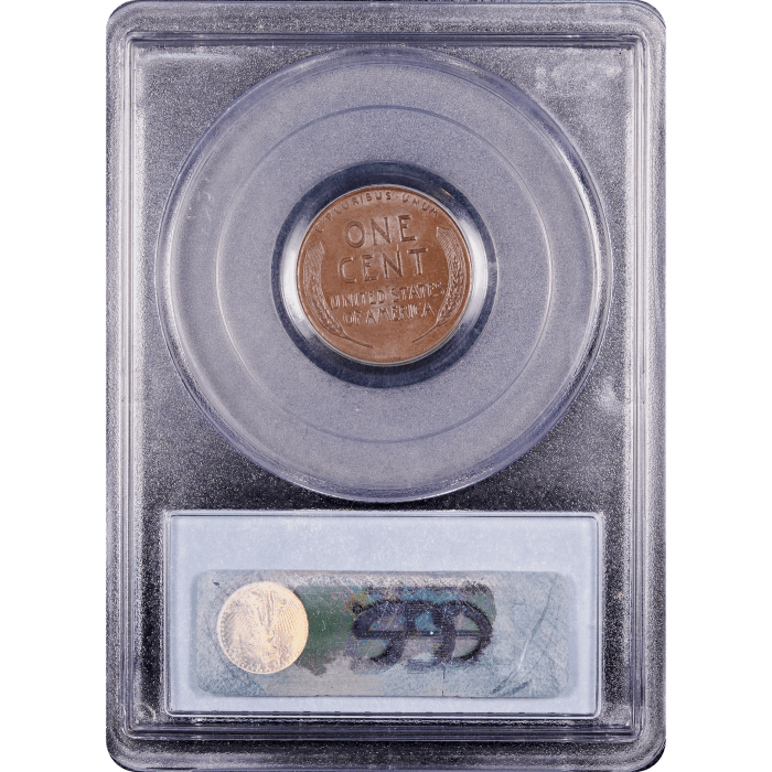1955 Doubled Die Lincoln Cent (1c) Reverse Slab Image