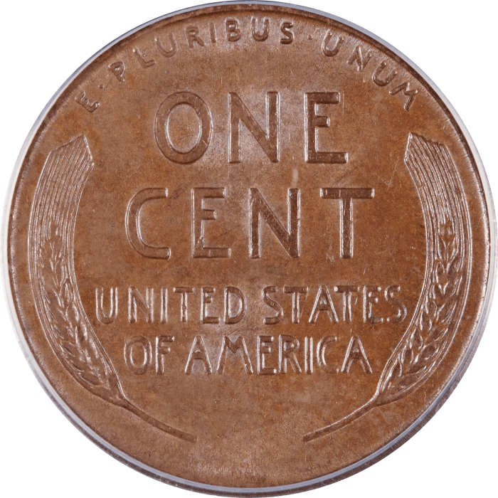 1955 Doubled Die Lincoln Cent (1c) Reverse Image