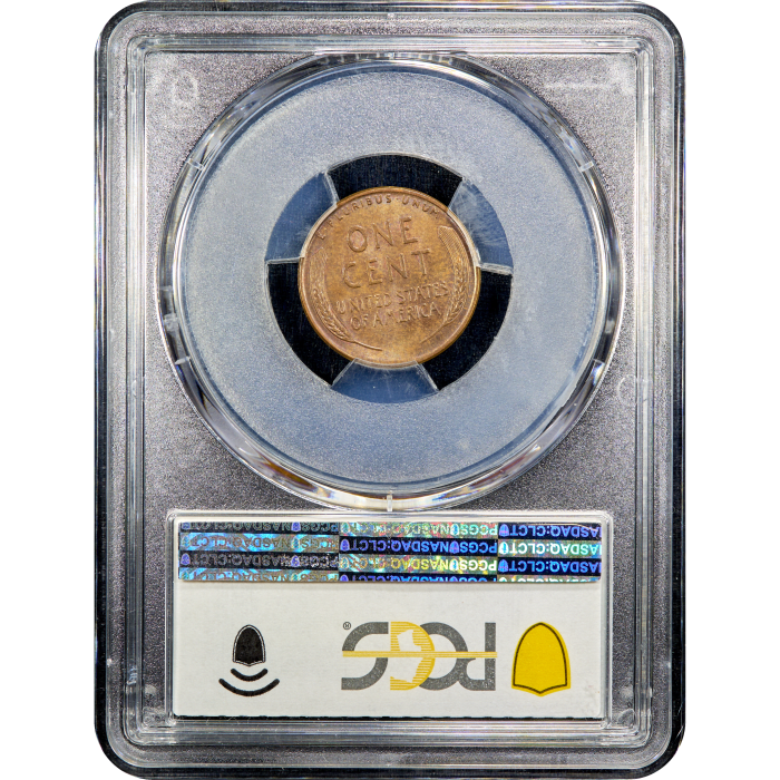 1955 Doubled Die Lincoln Cent (1c) Reverse Slab Image