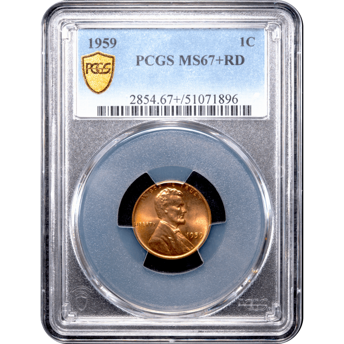 1959 Lincoln Cent (1c) Obverse Slab Image
