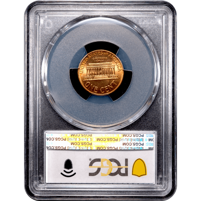 1959 Lincoln Cent (1c) Reverse Slab Image