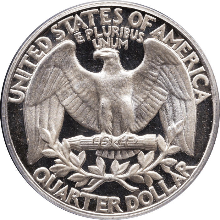 1961 Washington Quarter (25c) OGH Reverse Image