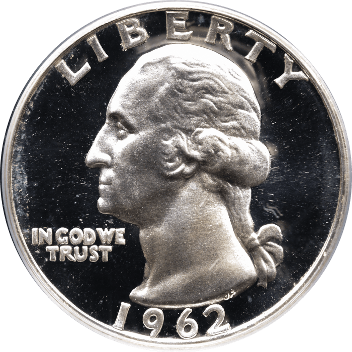 1962 Washington Quarter (25c) OGH Obverse Image