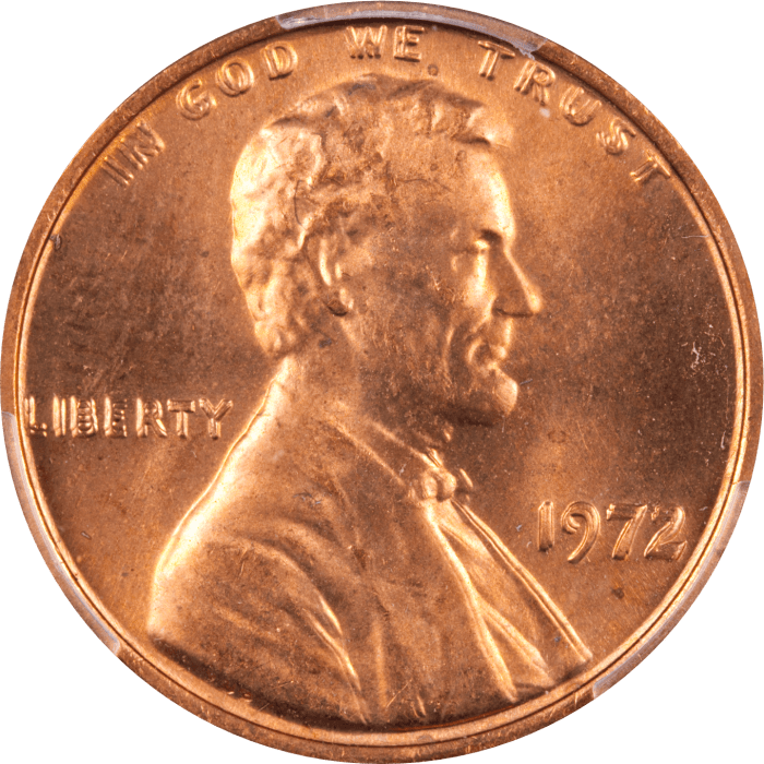 1972 Doubled Die Lincoln Cent (1c) Obverse Image