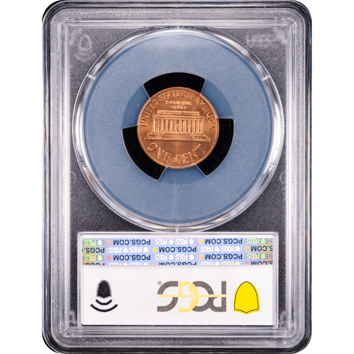 1972 Doubled Die Lincoln Cent (1c) Reverse Slab Image