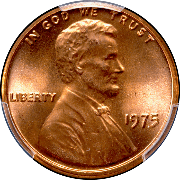 1975 Lincoln Cent (1c) OBVERSE Image