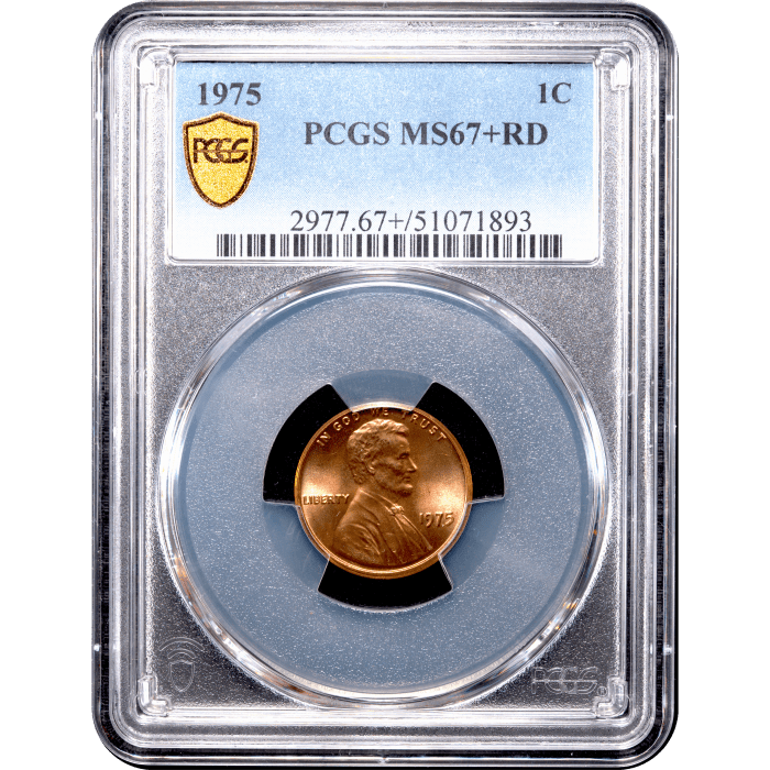 1975 Lincoln Cent (1c) Obverse Slab Image