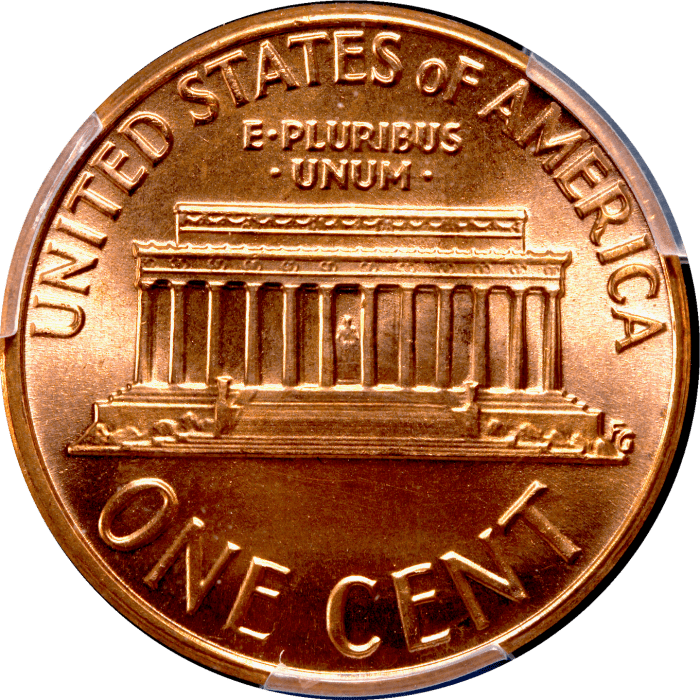 1975 Lincoln Cent (1c) Reverse Image
