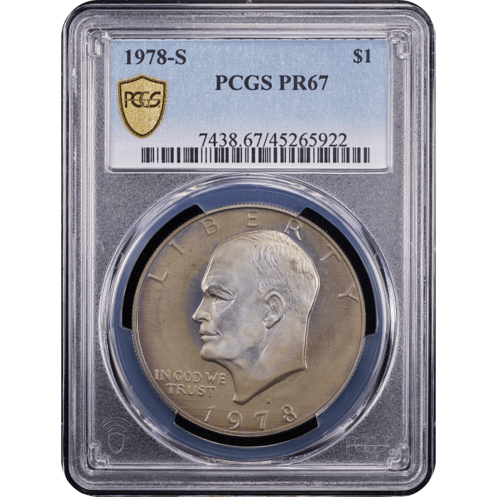 1978-S Ike Dollar ($1) Toned Obverse Slab Image
