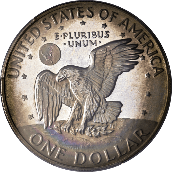 1978-S Ike Dollar ($1) Toned Reverse Image