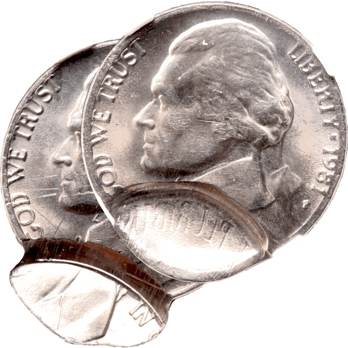1981-P Jefferson Nickel (5c) Error - 2-Coin Mated Pair Obverse Image