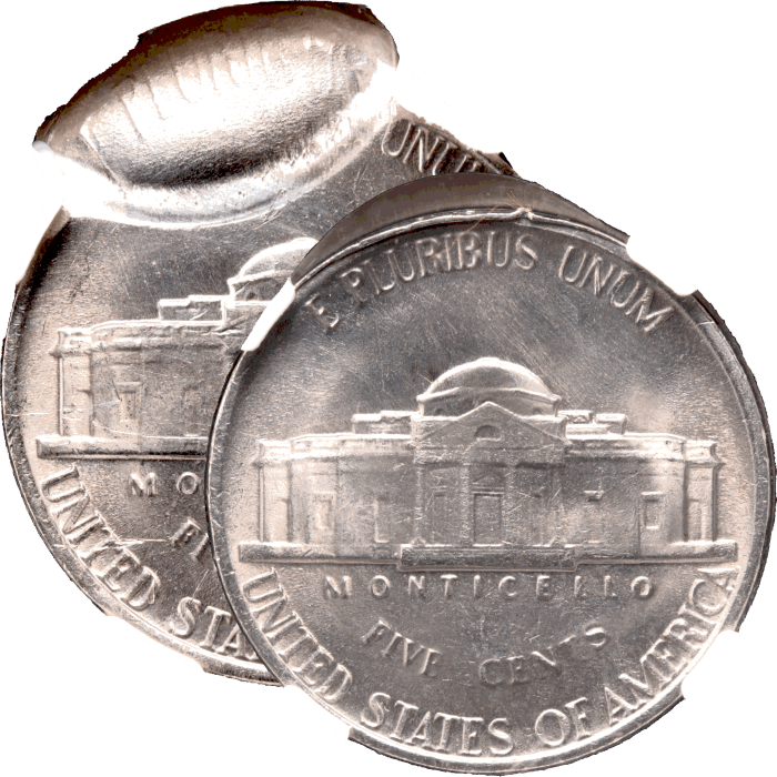 1981-P Jefferson Nickel (5c) Error - 2-Coin Mated Pair Reverse Image