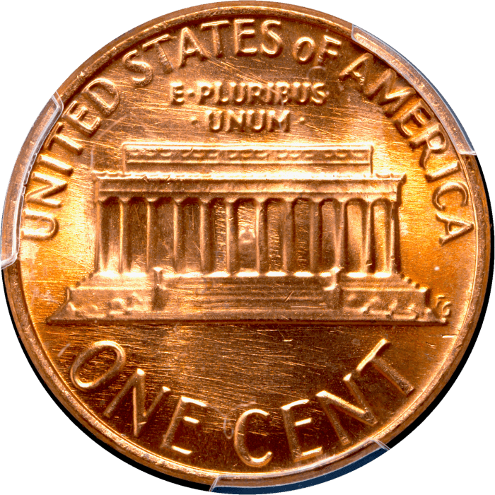 1982 Lincoln Cent (1c) Bronze Large Date REVERSE Image