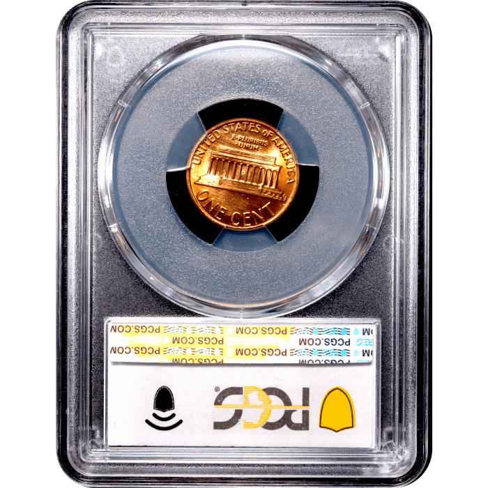 1982 Lincoln Cent (1c) Bronze Large Date Reverse Slab Image