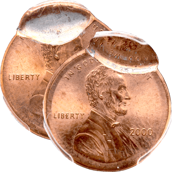 2000 Lincoln Cent (1c) Error - Mated Pair Obverse Image