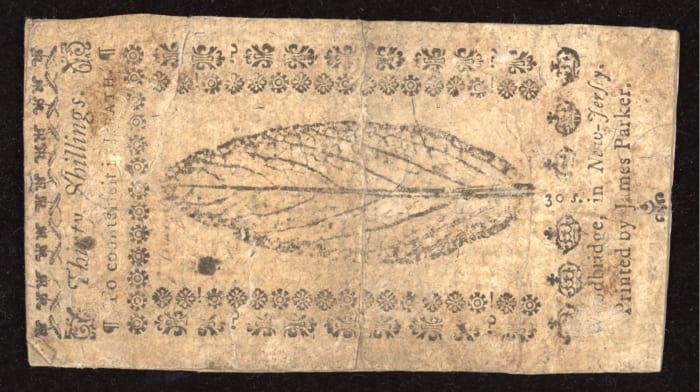 April 16, 1764 New Jersey Colonial Thirty Shillings (30s) Reverse Image