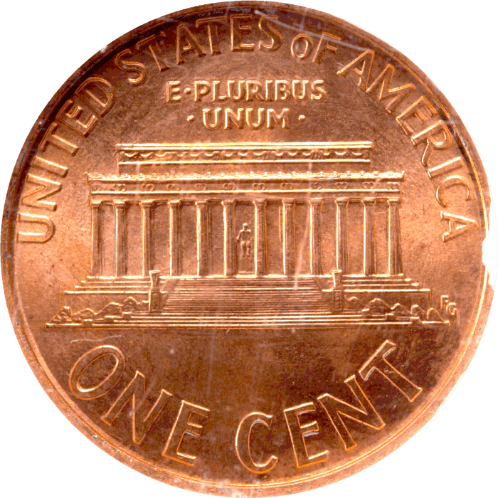 No Date Lincoln Cent (1c) Error - Struck Through Late Capped Die Reverse Image
