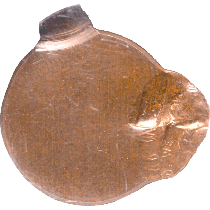 No Date Lincoln Cent (1c) Error - Triple Struck Off-Center Obverse Image