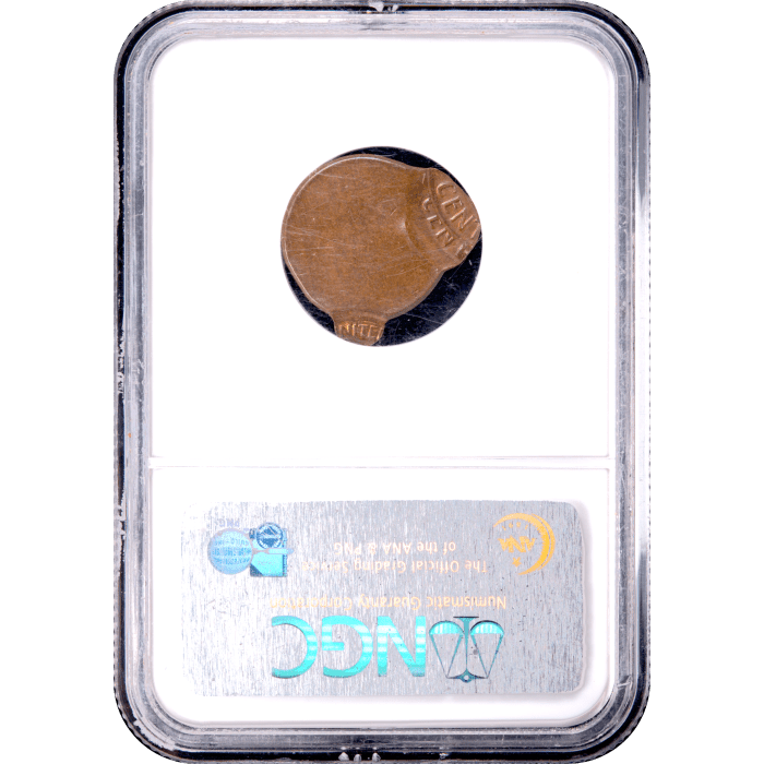 No Date Lincoln Cent (1c) Error - Triple Struck Off-Center Reverse Slab Image