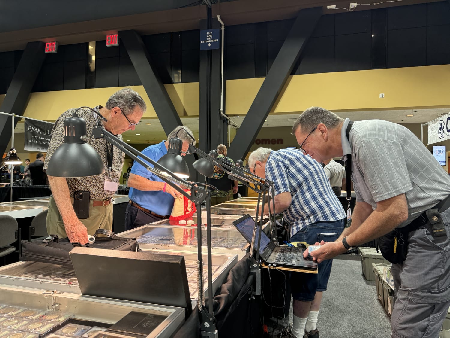 Joe and Dale hard at work (note:  everyone in this hobby is going to have back problems)
