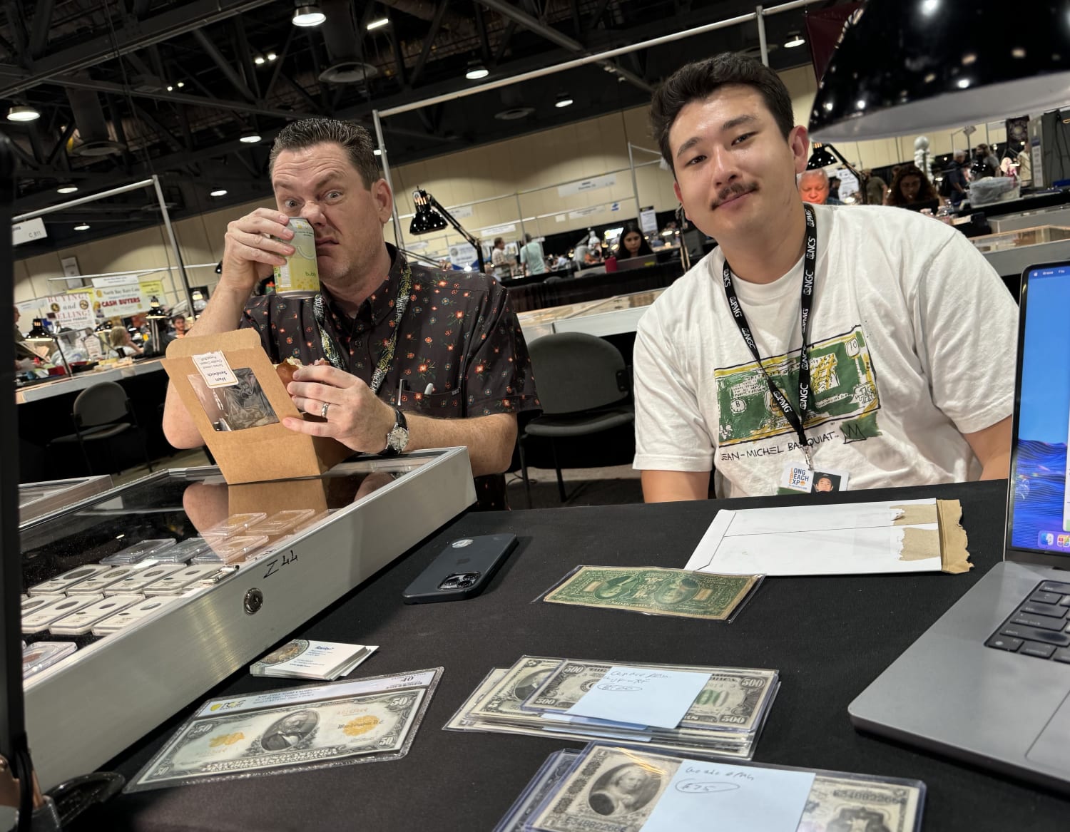 Robert and Aaron being very serious