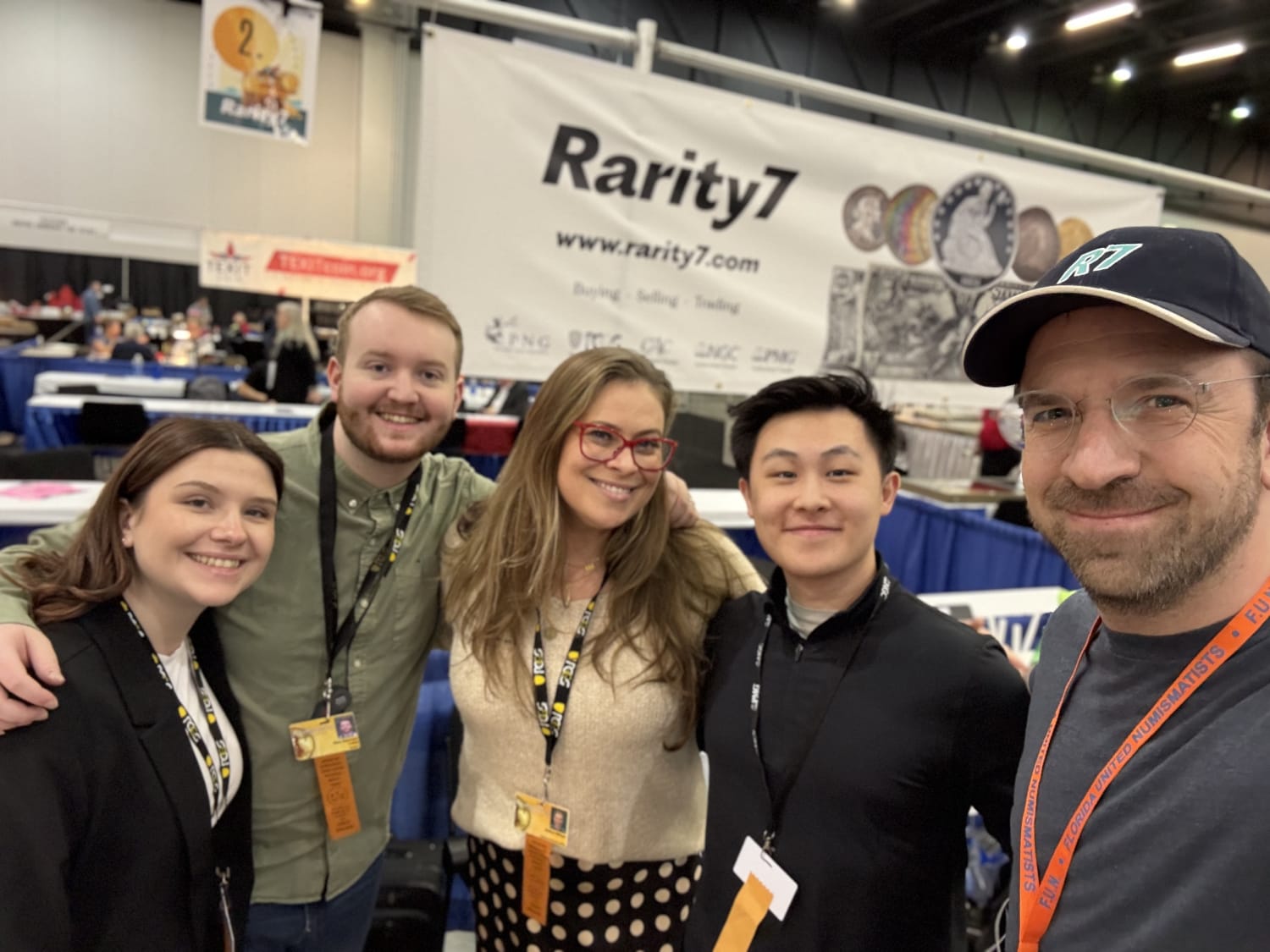 The Rarity7 dream team: Sara, Owen, Ashley, David, and Noah