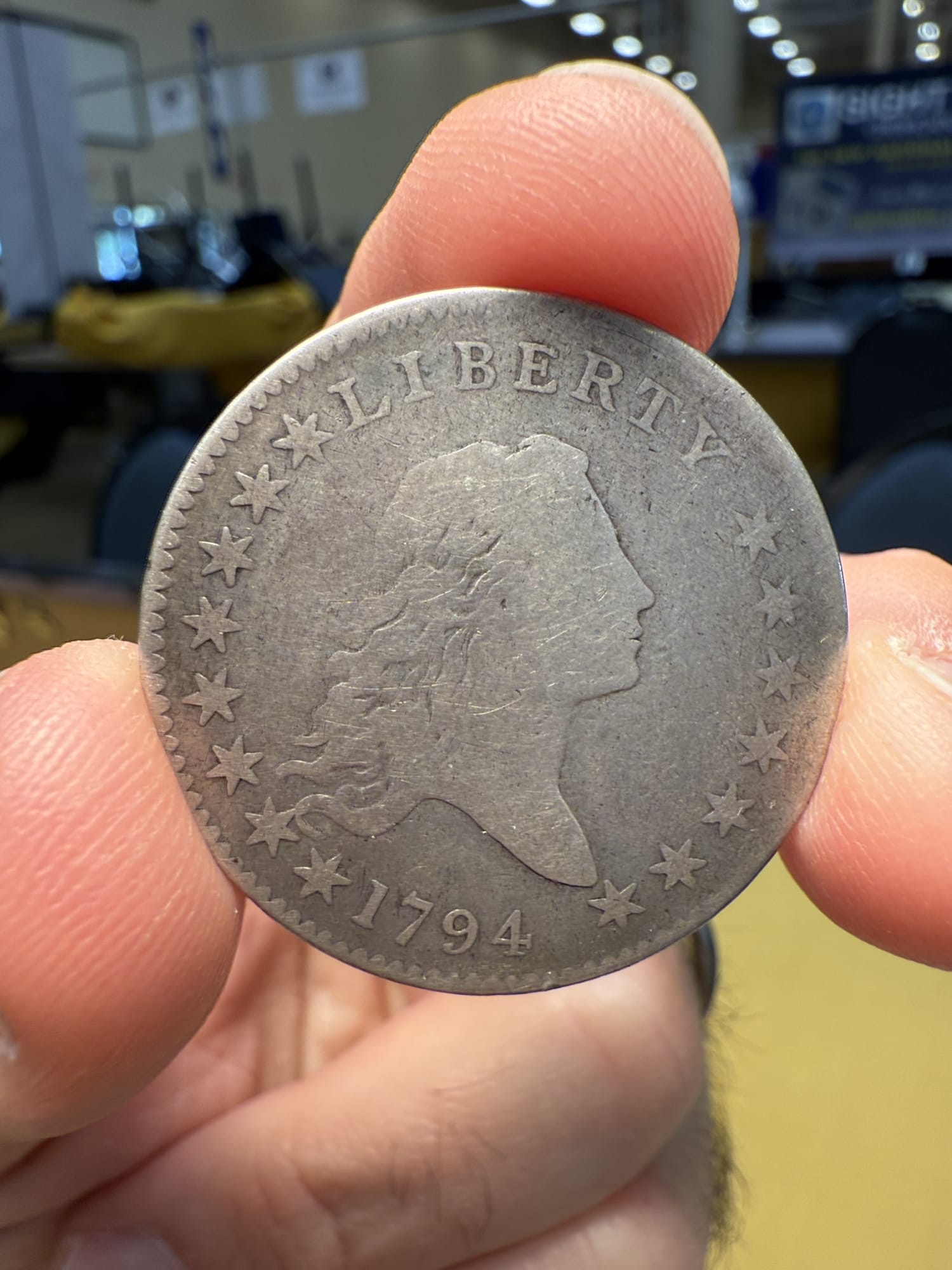 1794 Flowing Hair Half Dollar - sealed bid winner