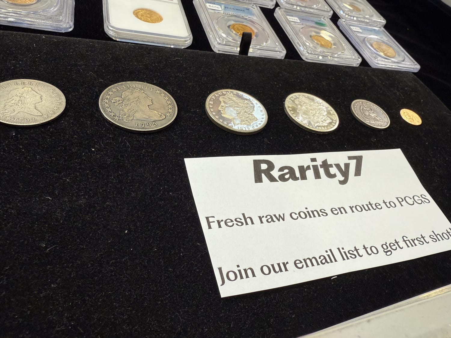 Our collection of raw early American coins