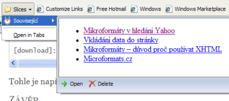 náhled výřezu stránky