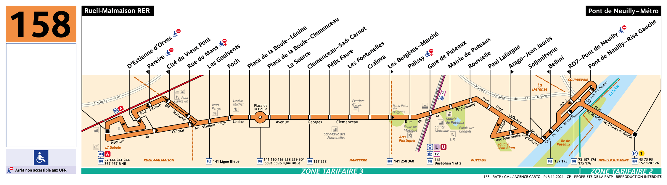 Plan De Ligne Busratp Line 158 