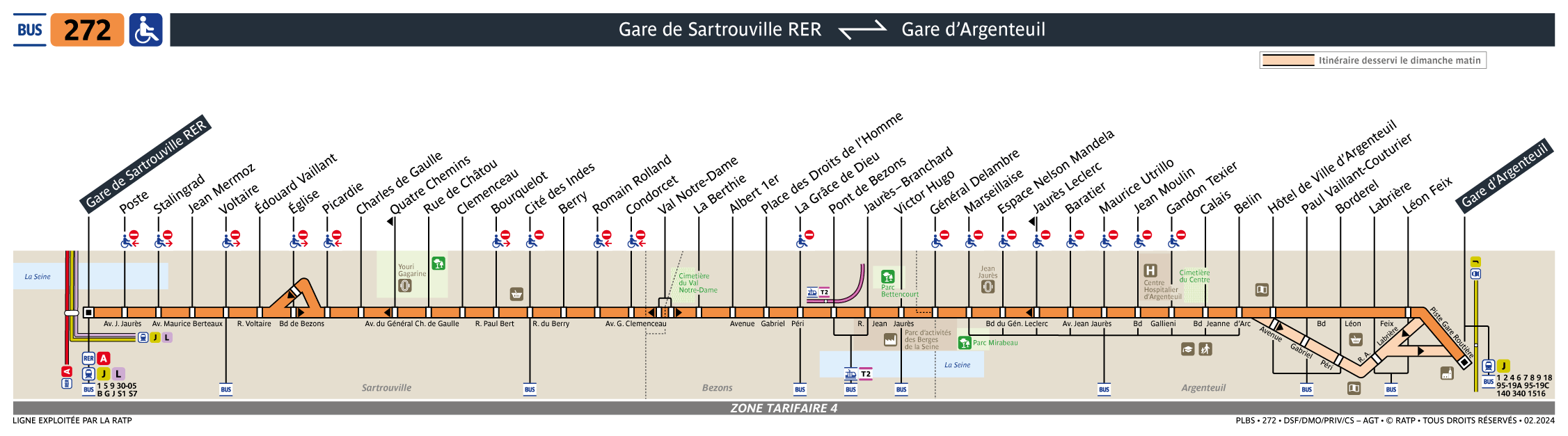 Bus Ligne 272 : plan, arrêts et horaires en temps réel | Bonjour RATP