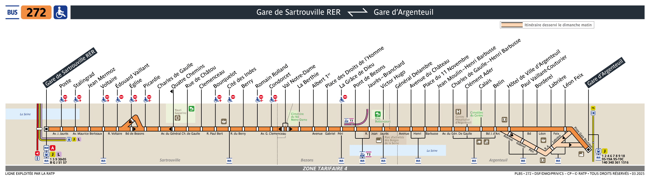 Bus Ligne 272 plan, arrêts et horaires en temps réel Bonjour RATP