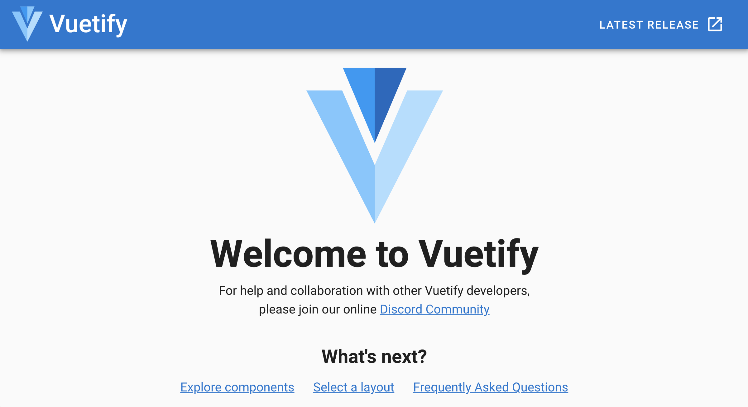 Vue app with Vuetify