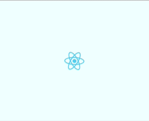 react logo with animation