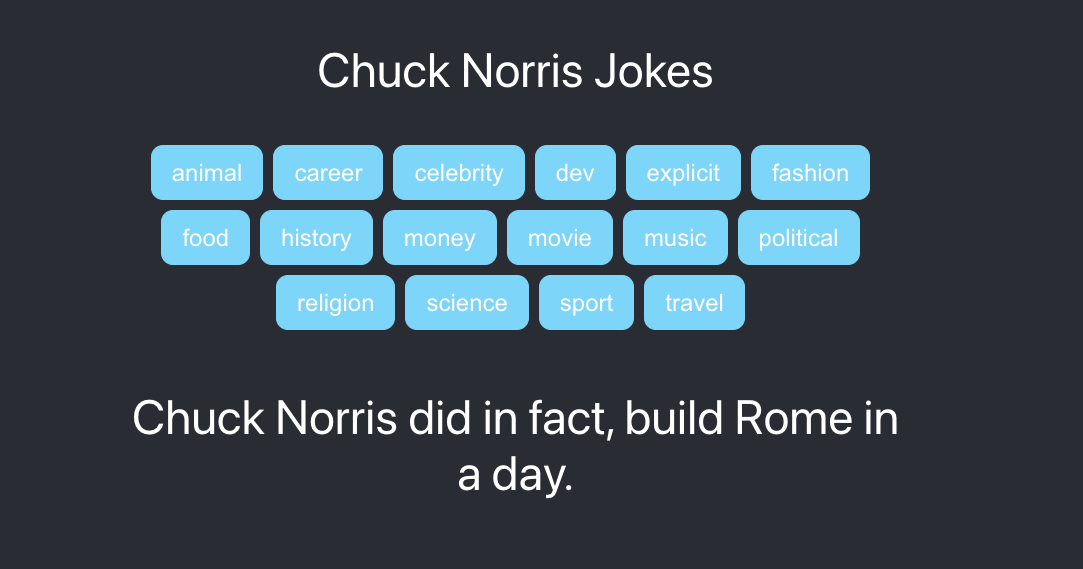React app calling chuck norris api