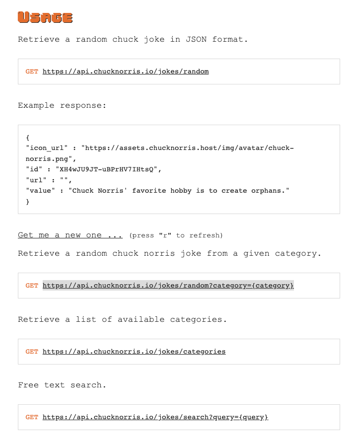 chuck norris api usage