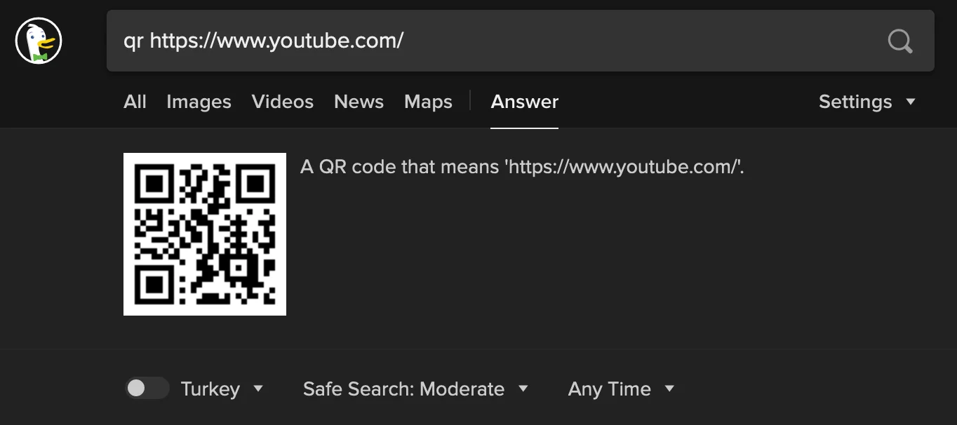 QR DuckDuckGo