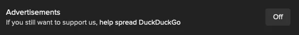 Ads DuckDuckGo