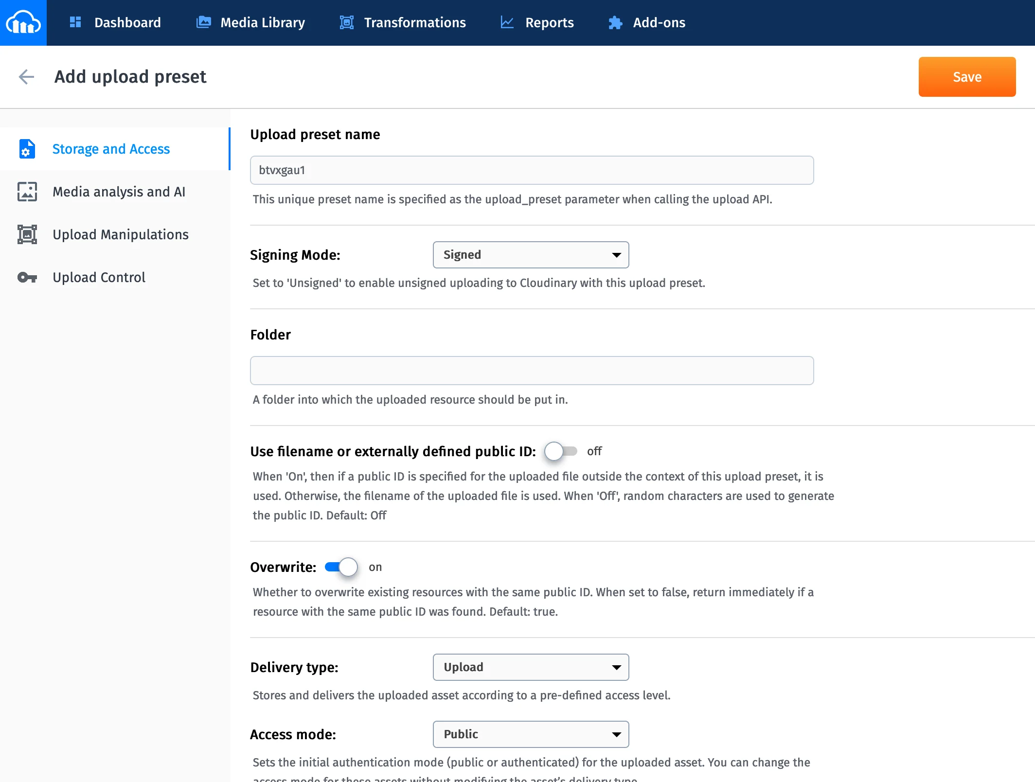 Cloudinary Upload Preset Cloudinary Upload Preset