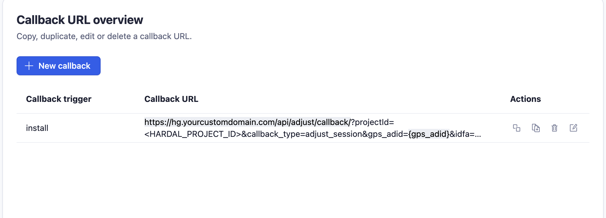 Final server callback event structure