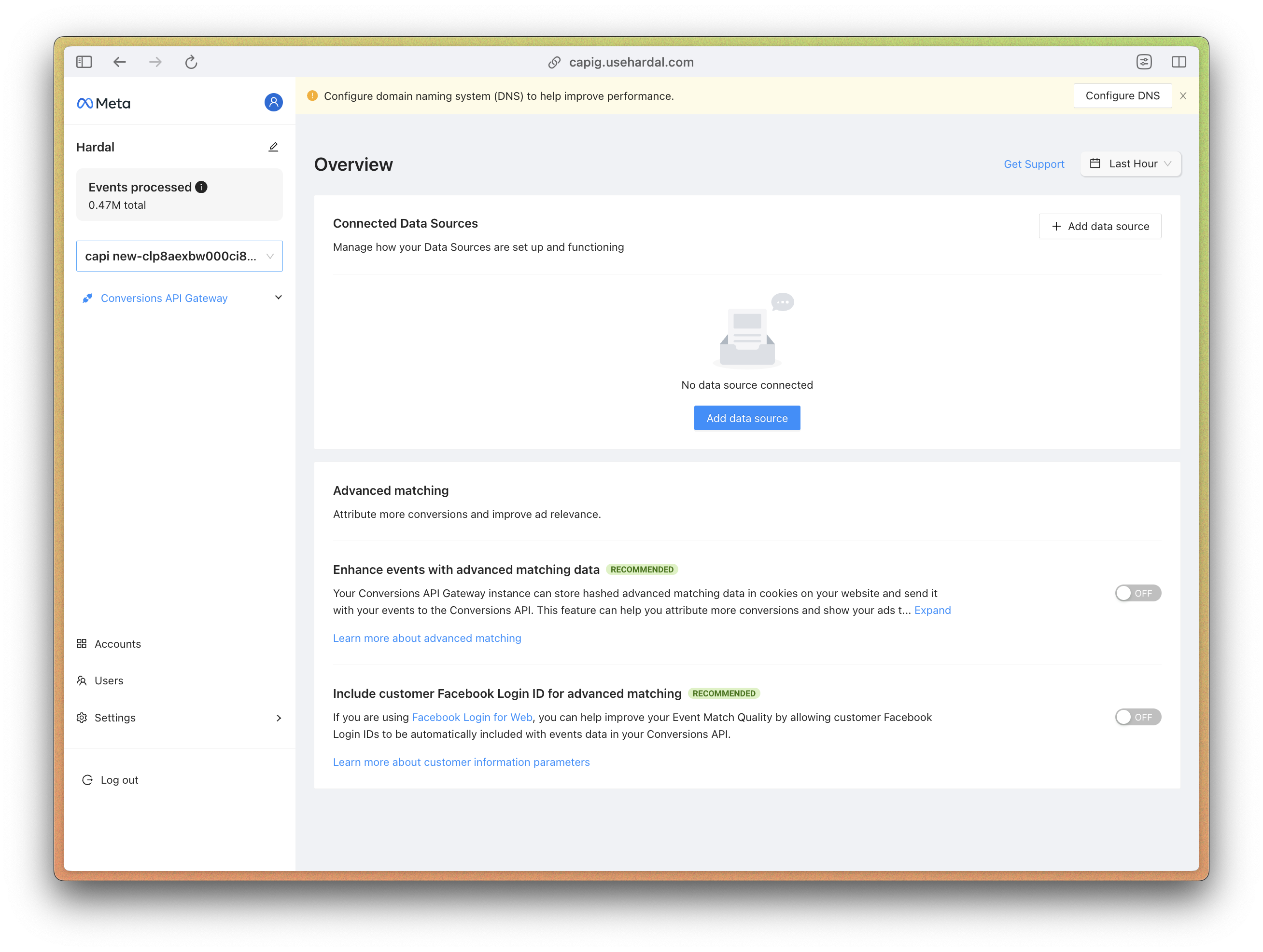 Connect your data source from Pixel to Conversions API