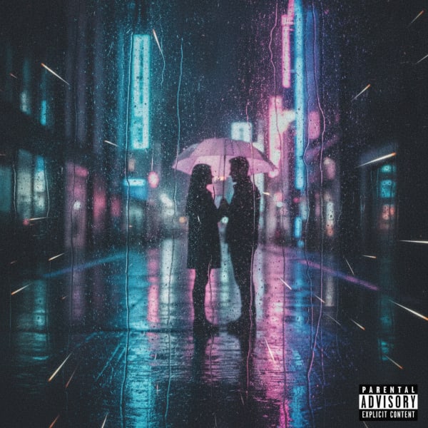 Neon Rain Kaleidoscope Love