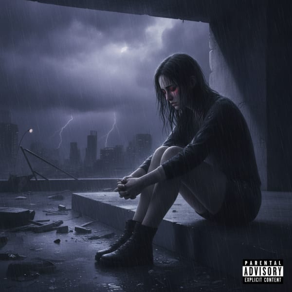 Shadows count her tears