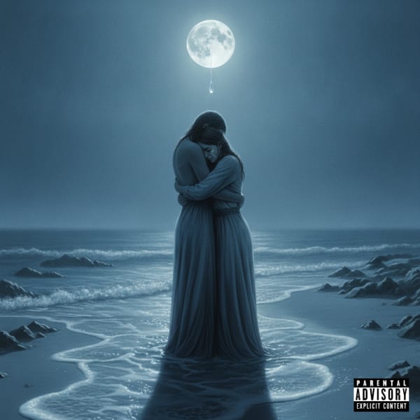 Moonlit Tearful Embrace